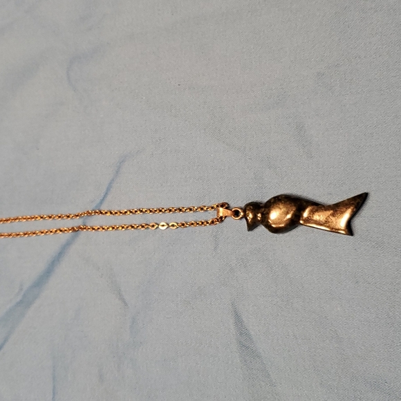 Vtg polished stone bird pendant - Picture 2 of 5